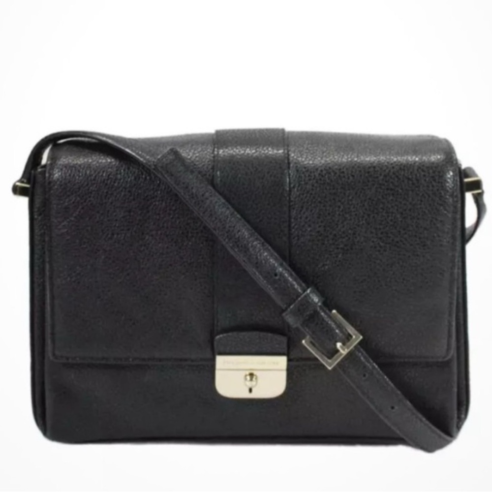 Kate Spade New York Milna Lovett Street Black Leather Crossbody Bag - Picture 2 of 14
